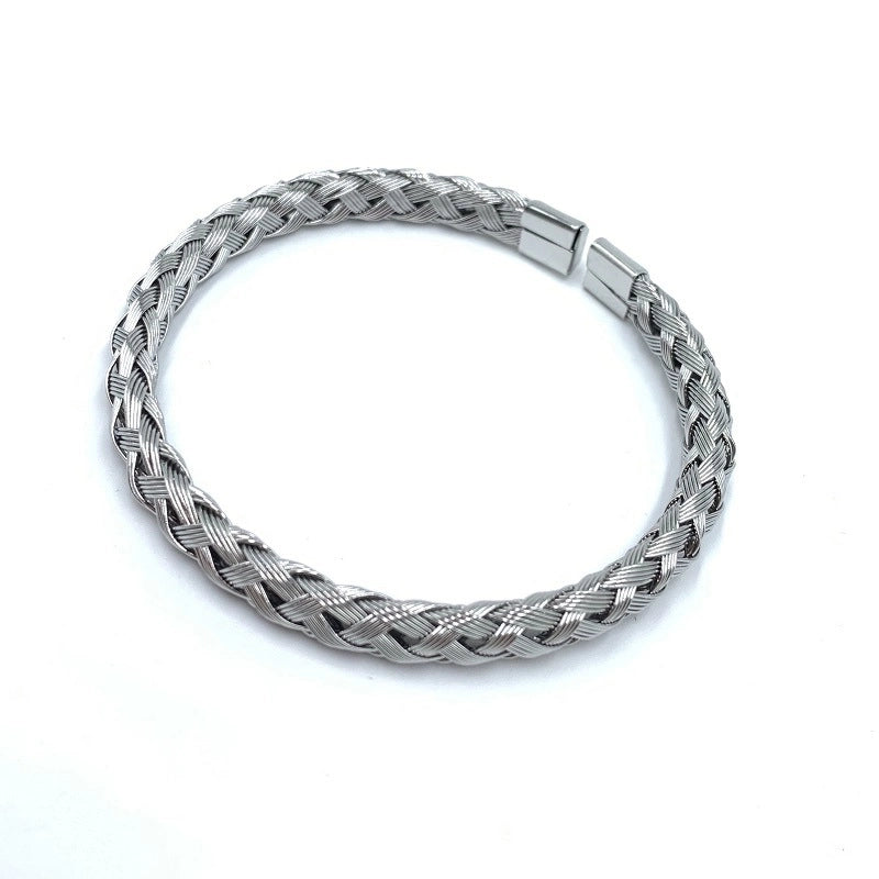 Fashion Waves 304 Stainless Steel 18K Gold Plated Stainless Steel Bracelets In Bulk