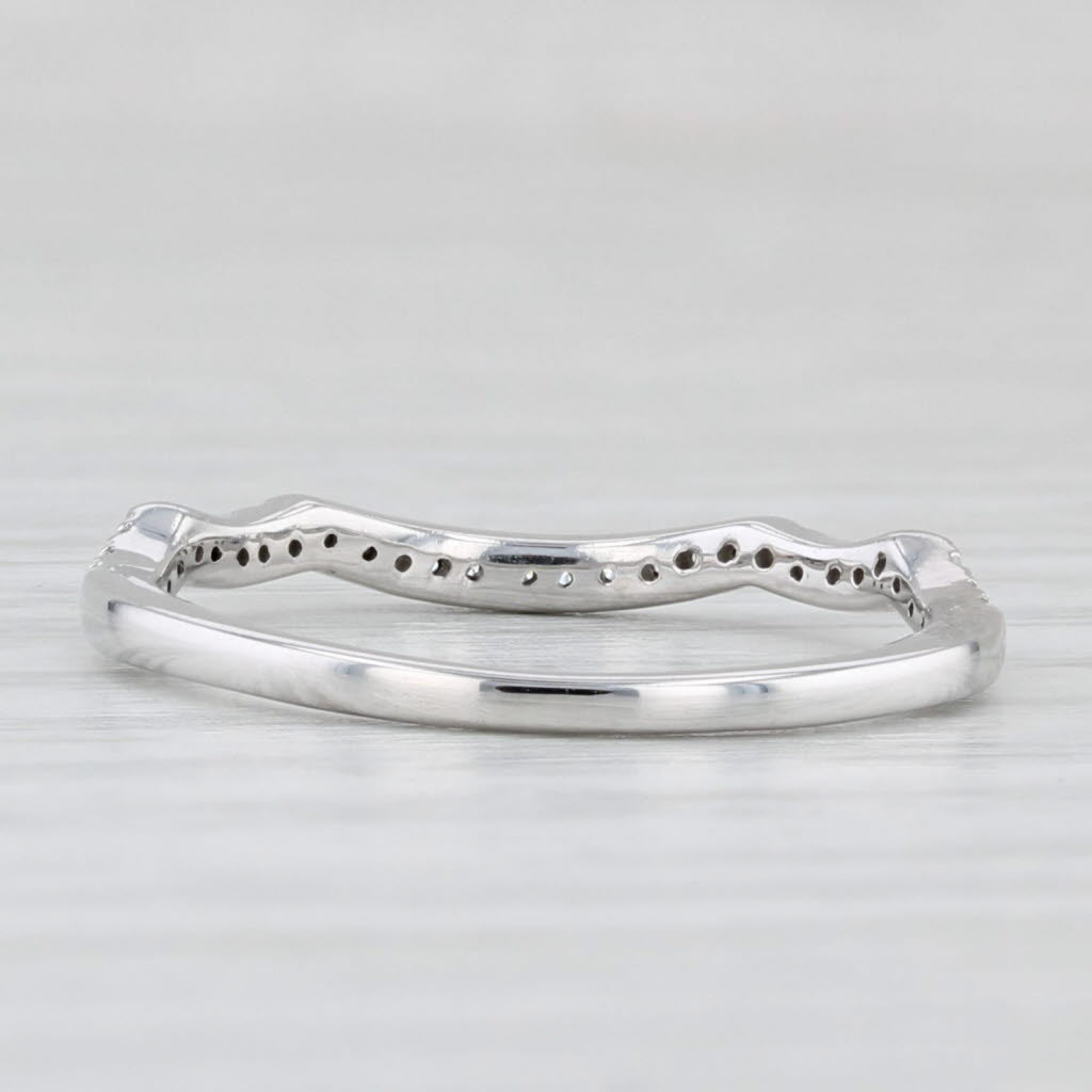 0.12ctw Diamond Ring Guard Enhancer Wedding Band 14k White Gold Sz 7 Bellissima
