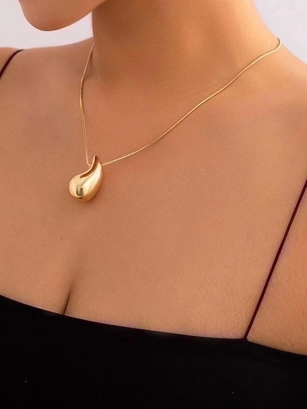 Titanium Steel 18K Gold Plated Basic Modern Style Plating Solid Color Pendant Necklace