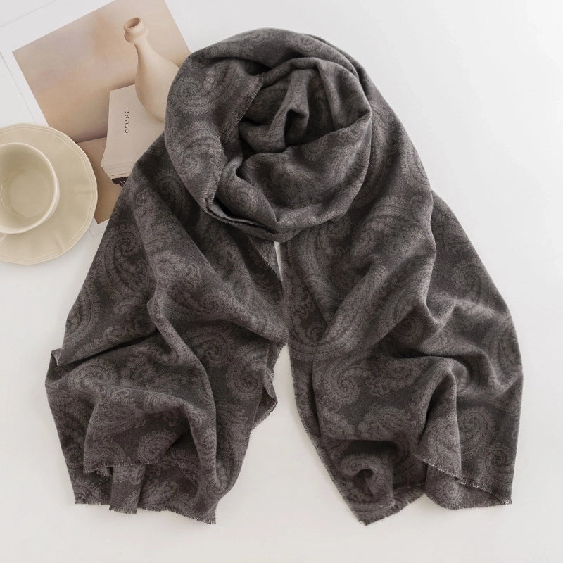 Women's Minimalist Flower Polyester Printing Scarf