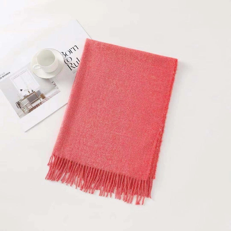 Cashmere Scarf Women Autumn And Winter Solid Color Simple Scarf Sweet Shawl Thick Warm Scarf