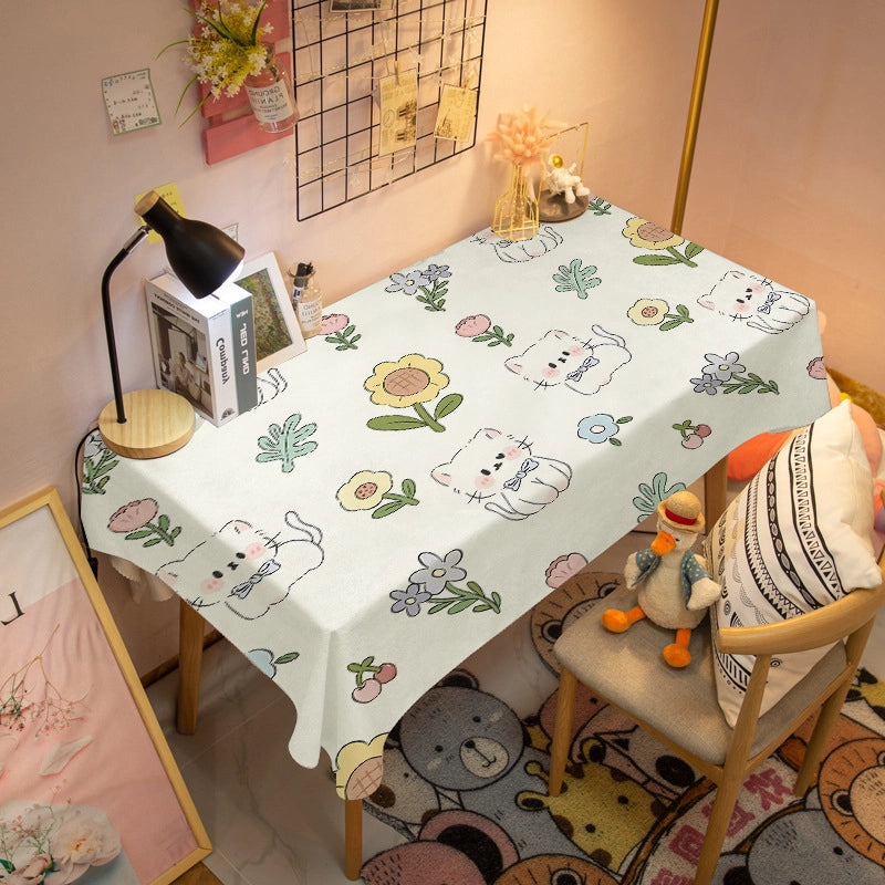 Minimalist Cartoon Plush Tablecloths