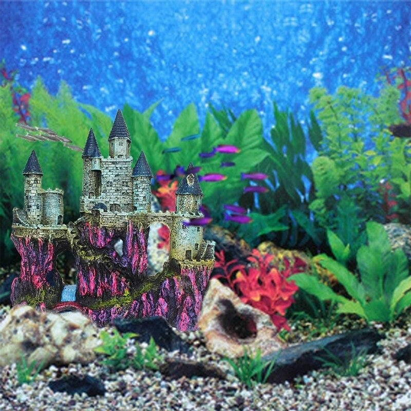 Driftwood Castle Cave Ornament For Aquarium