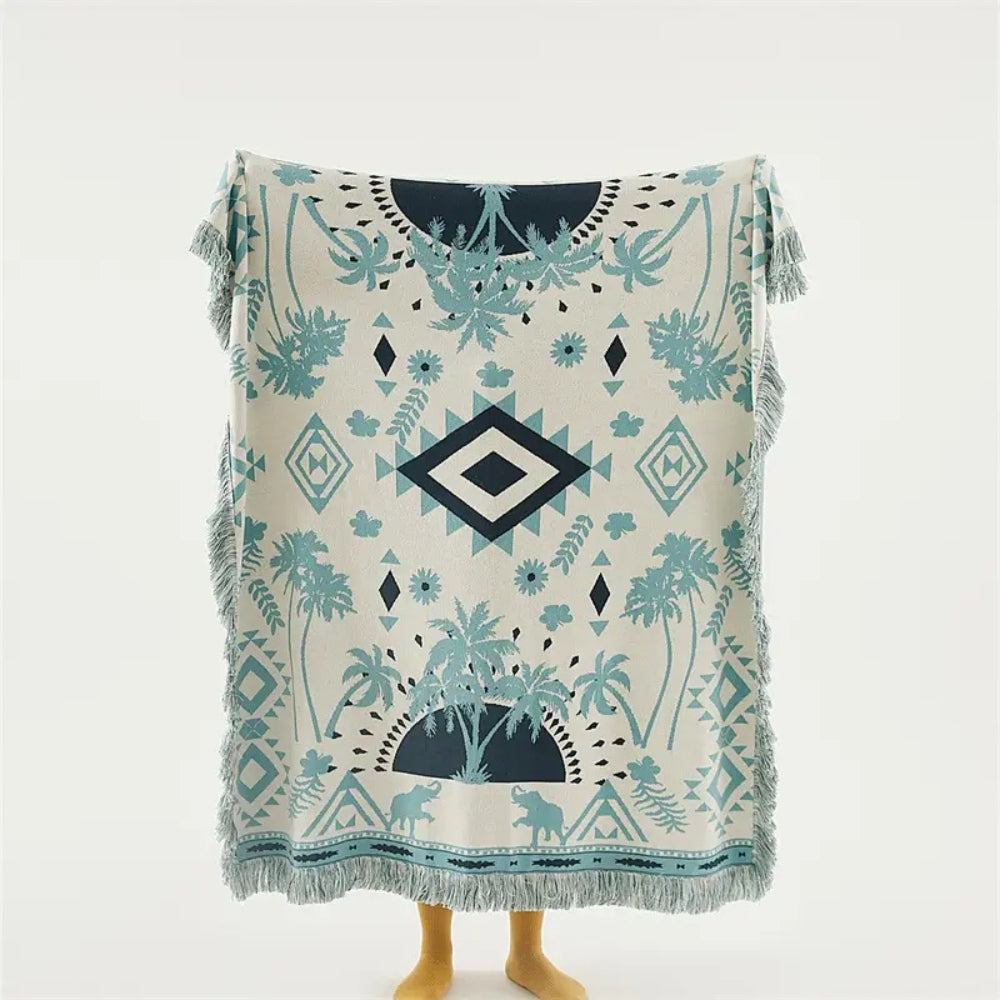 Geometric Knit Blanket