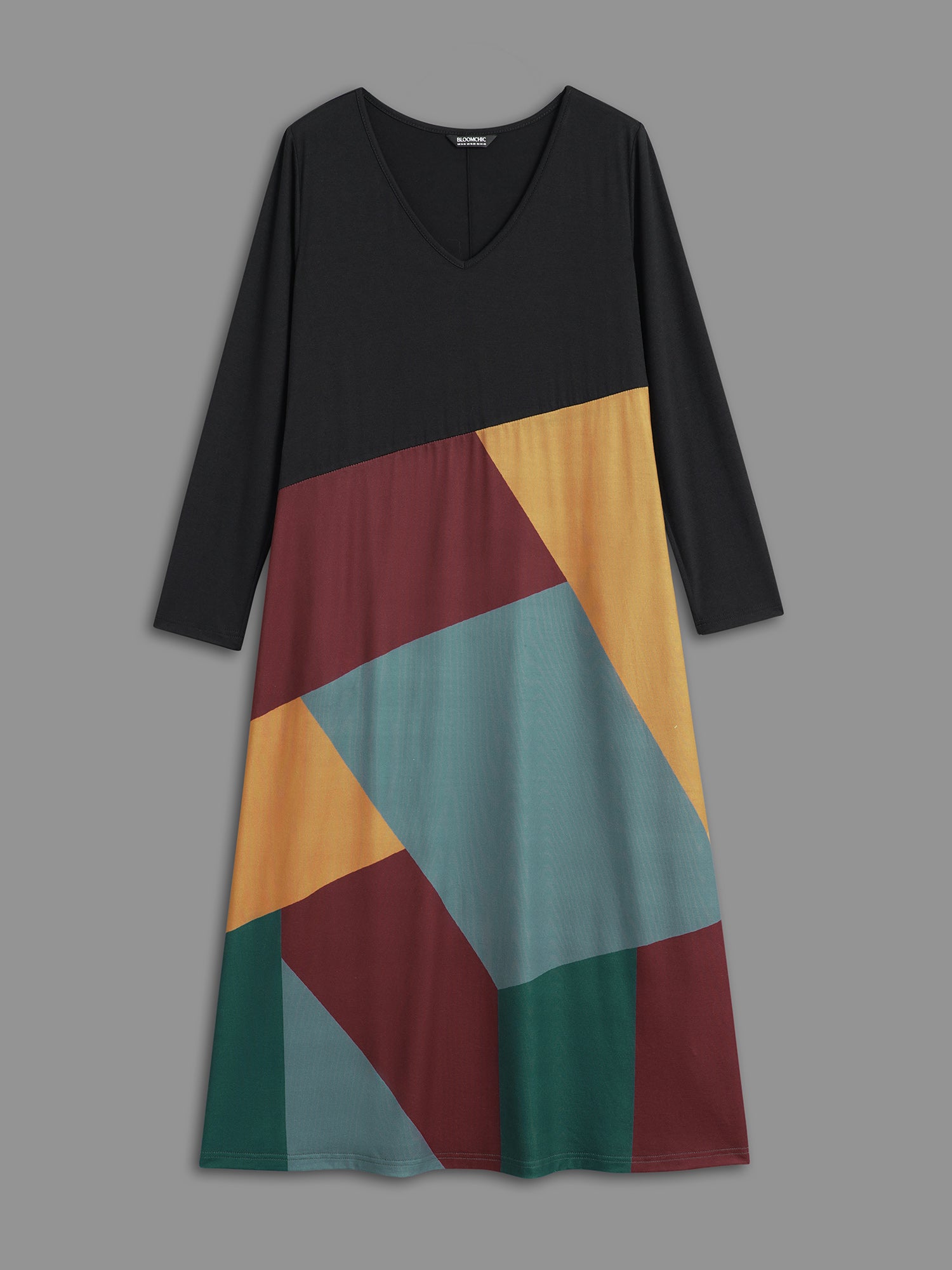 Supersoft Essentials Colorblock Contrast Midi Dress