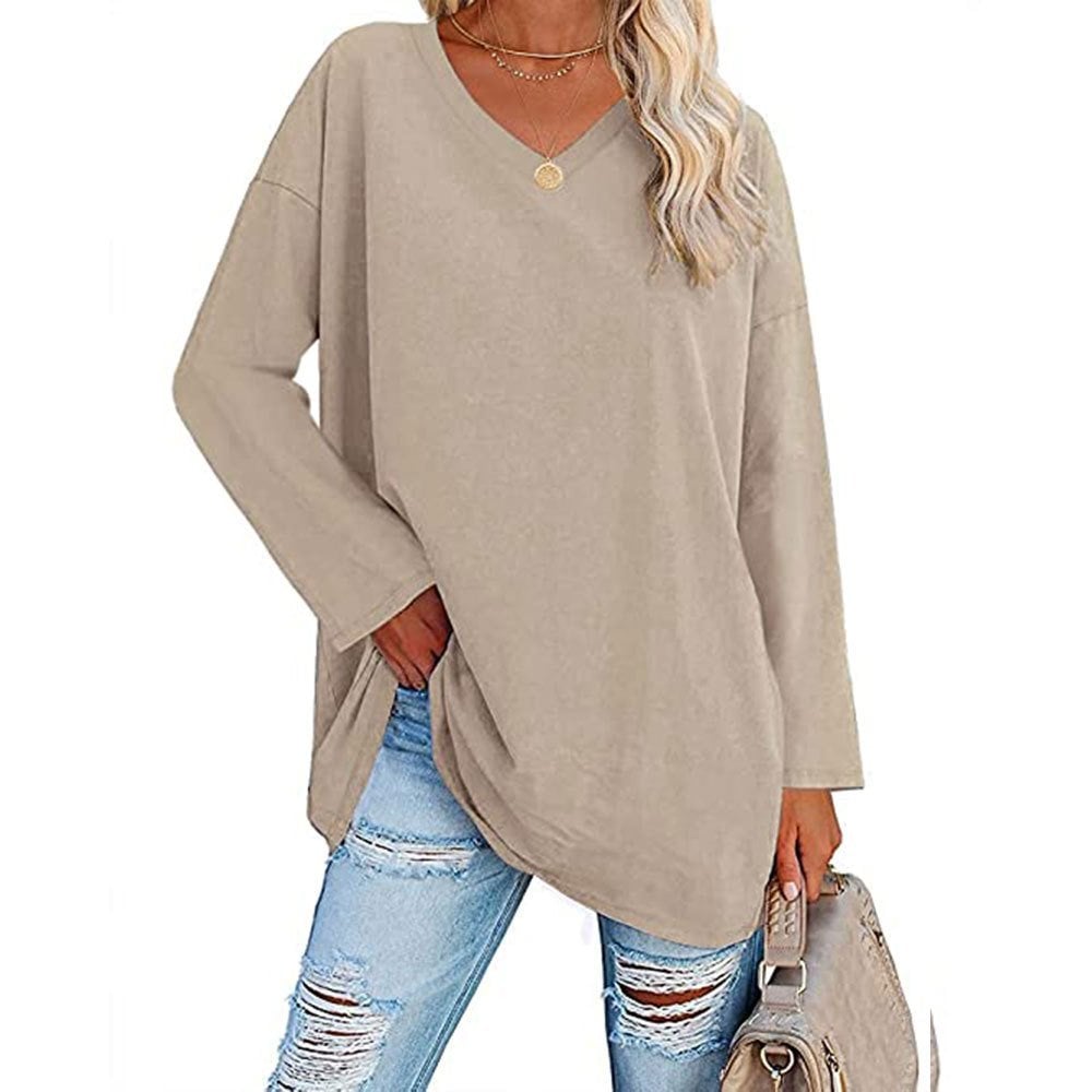 🔥The Last Day Promotion-SALE 70% OFF💋Women's loose long sleeve fashion V-neck knit top