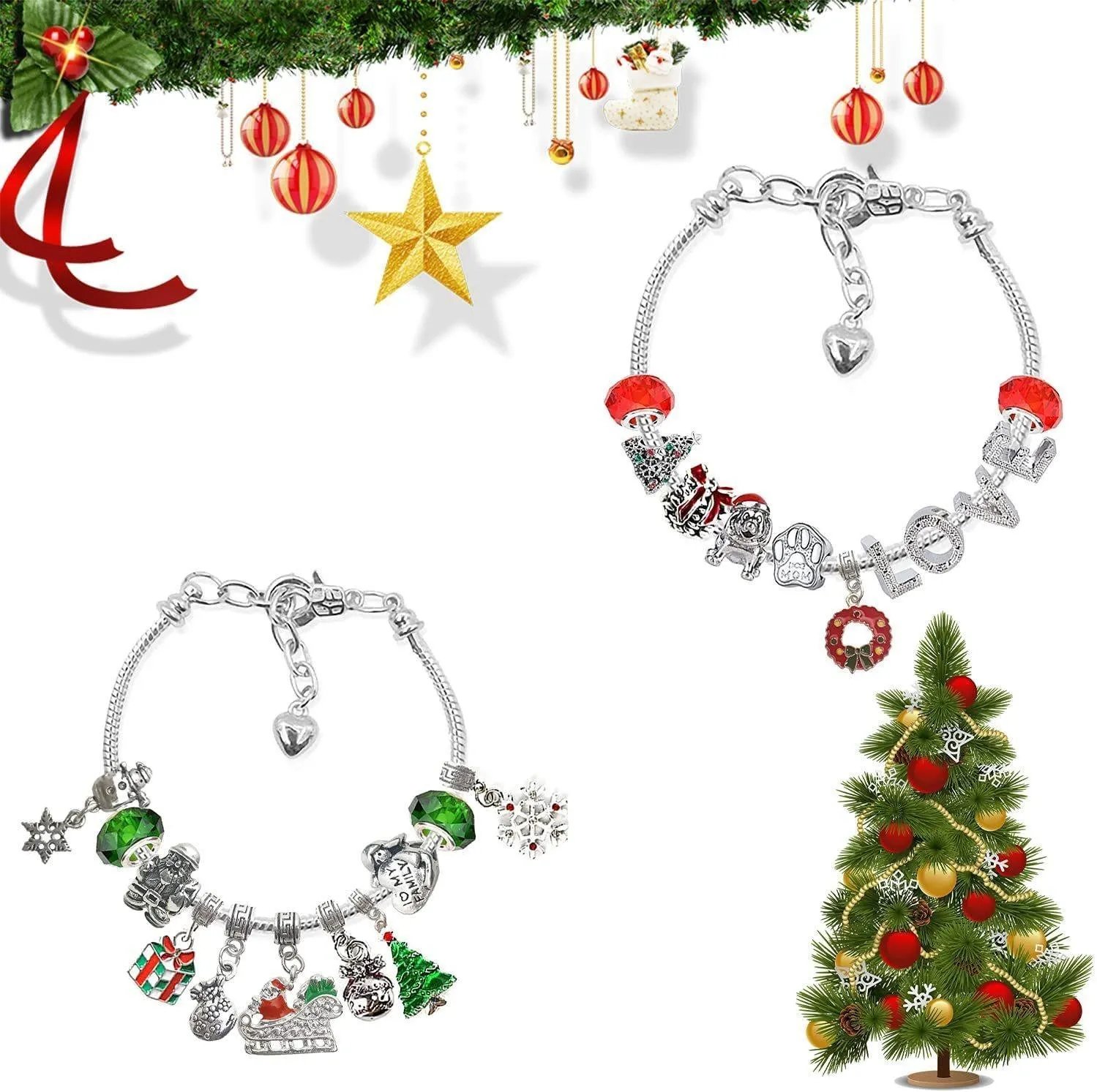 🎉Early Christmas Sale 49% OFF🔥The Best Gift For Children🎀DIY Christmas Advent Calendar Bracelets Set