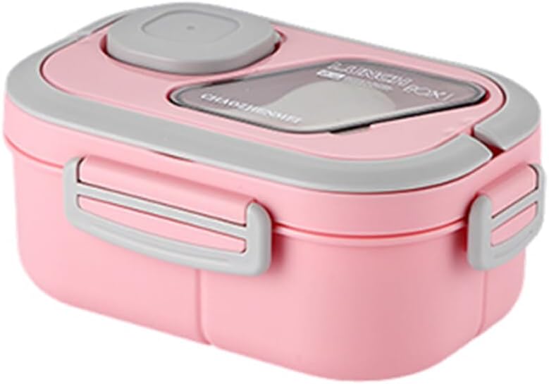 Bento Lunch Box. Salad Container. Bento-Style Tray For Toppings. Container For Dressings. And Built-In Reusable Fork And Knife