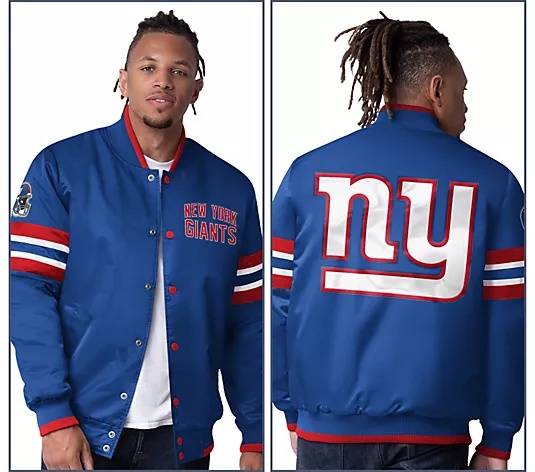 🔥Buy 2 for only $55🎁Buy 2 Get 2 Free🏈NFL Starter Satin Twill Snap Front Jacket