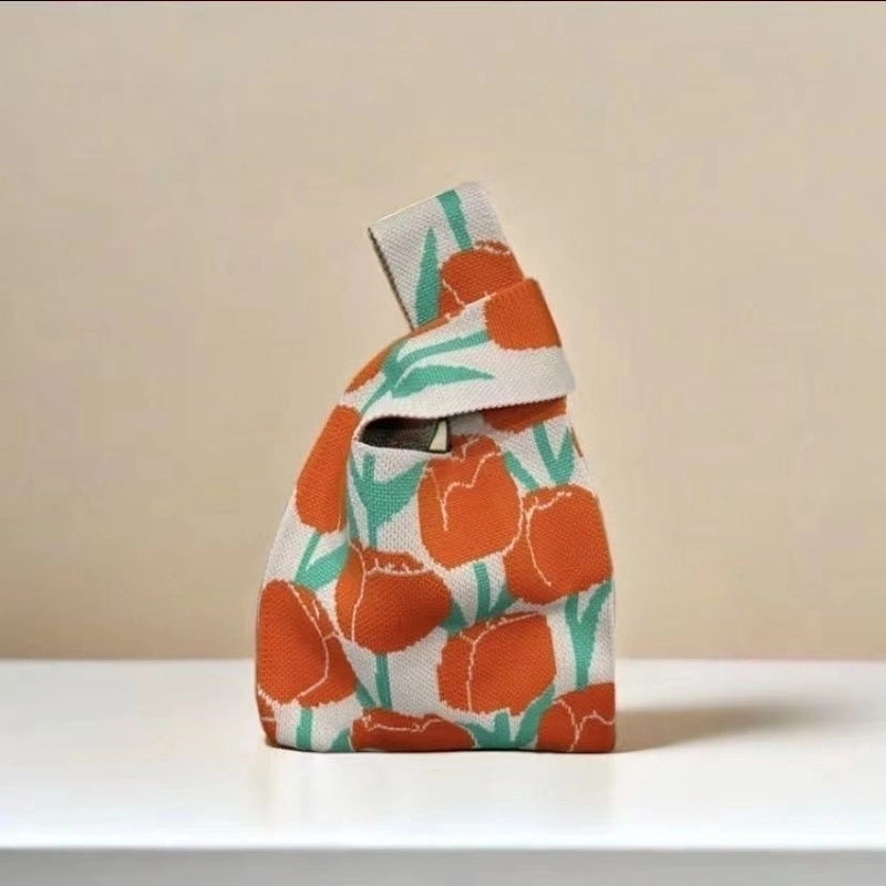 Women's Knit Printing Animal Elegant Square Open Square Bag