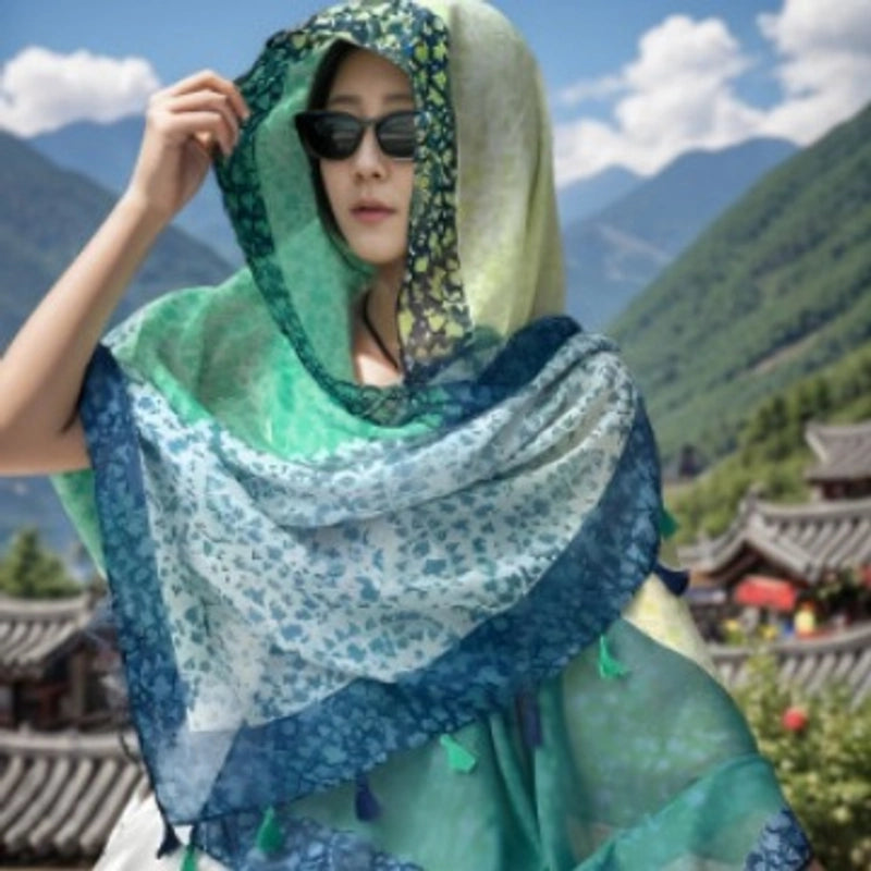 Unisex Vacation Sweet Geometric Polyester Scarf