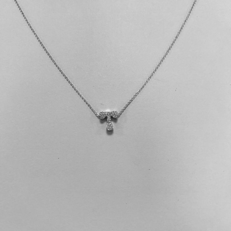 Minimalist Letter Copper Zircon Necklace In Bulk