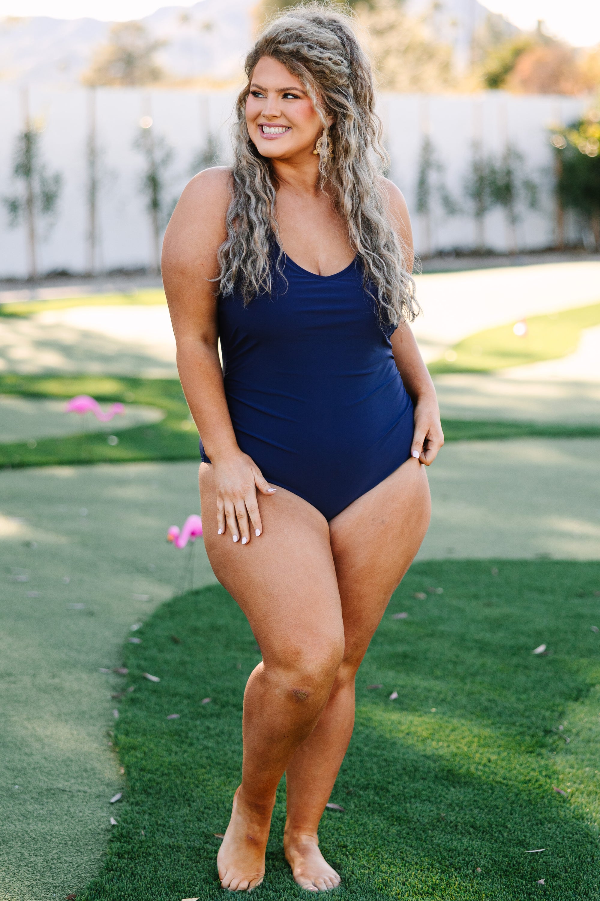 Meet You At The Lake Swimsuit. Navy