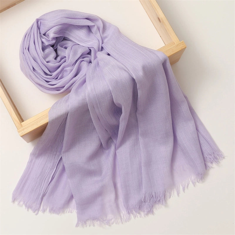 Women's Basic Solid Color Polyester Scarf