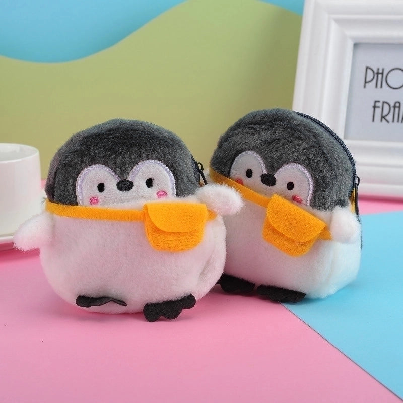 Unisex Animal Plush Zipper Coin Purses