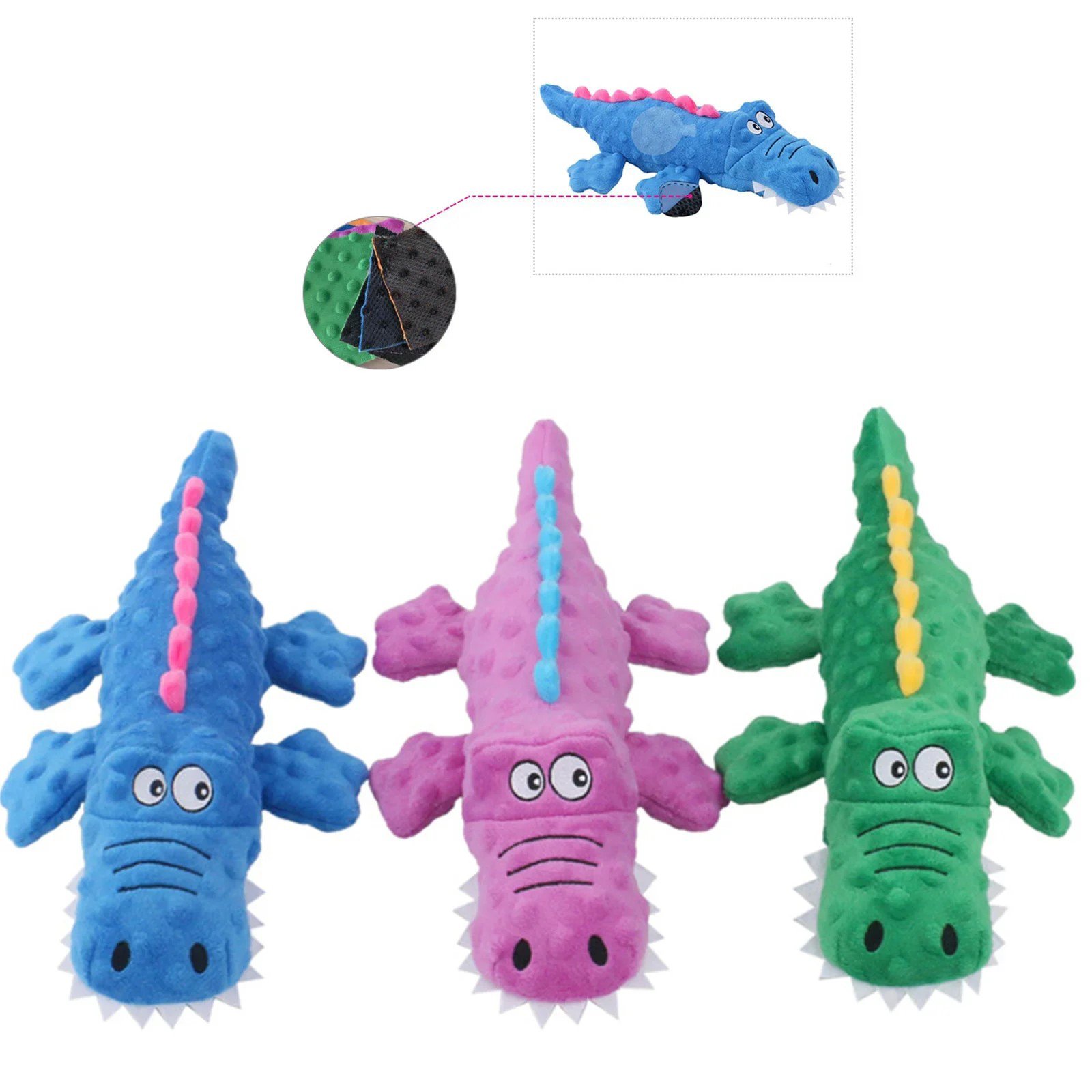 🎉Squeaky crocodile plush for aggressive chewers🐾