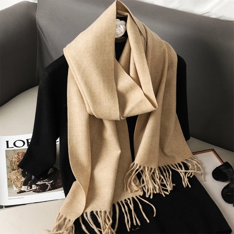 Women's Elegant Solid Color Imitation Cashmere Scarf