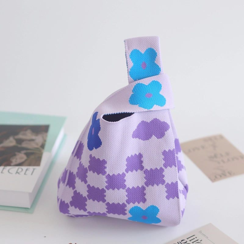 Women's Small Polyester Letter Floral Elegant Streetwear Square Open Handbag