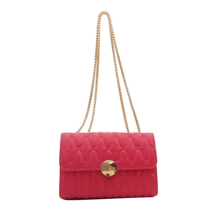 Women's Pu Leather Solid Color Basic Flip Cover Shoulder Bag Crossbody Bag