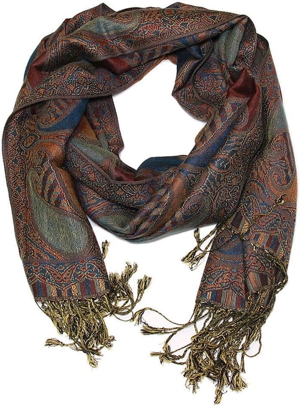 Pashmina Scarf Jacquard Tassel Spring And Summer Long Scarf Women's Double-sided Scarf Air Conditioning Large Shawl