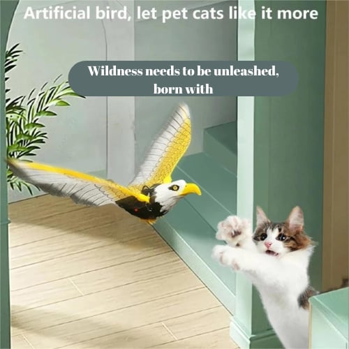 ⚡  Promotion 48% OFF - Automatic Moving Simulation Bird Interactive Cat Toy for Indoor Cats