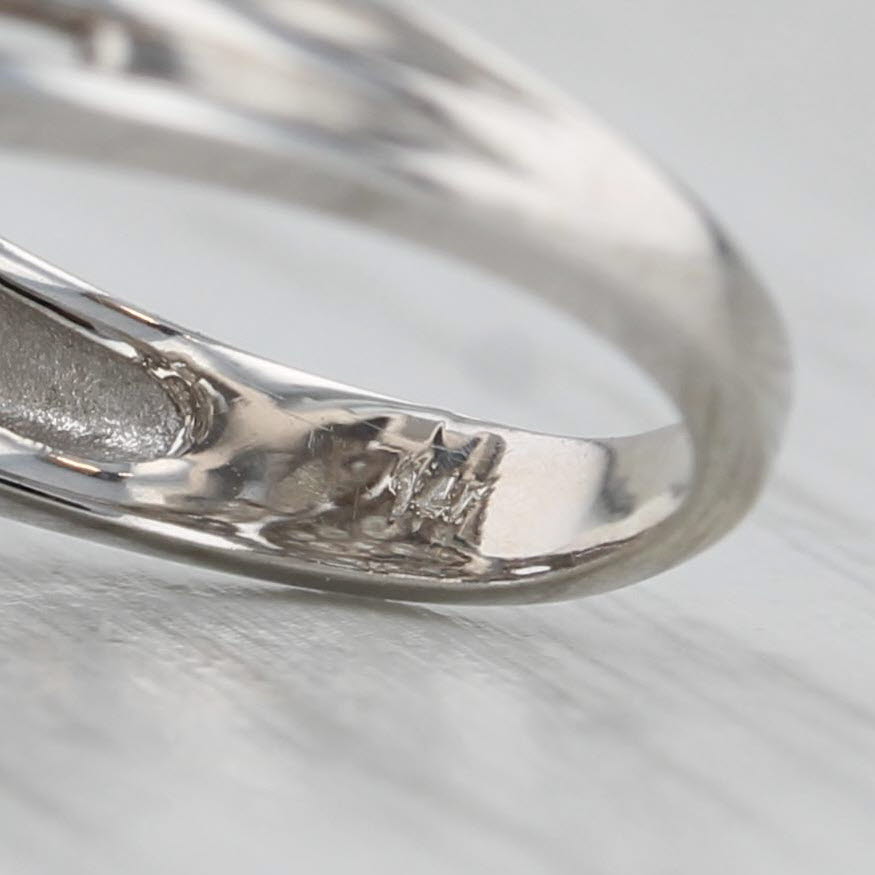 1.15ctw Pave Diamond Cluster Cocktail Ring 14k White Gold Size 7.75