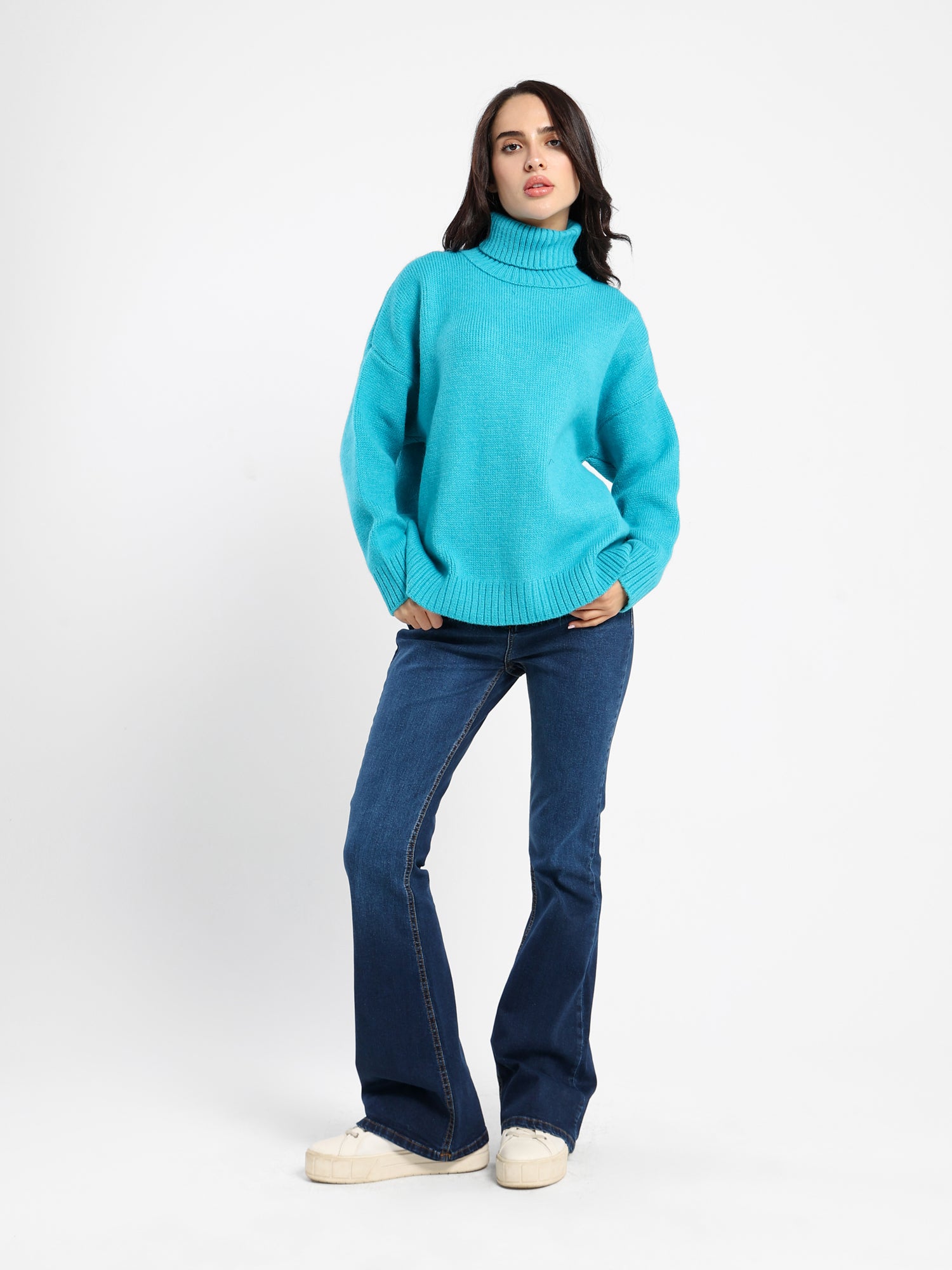 Casual Knitwear Pullover Turtleneck