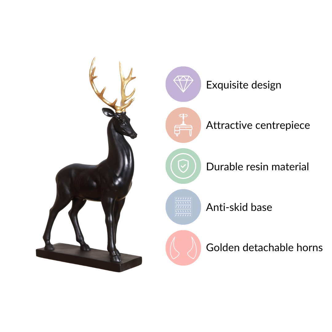 Black Reindeer Showpiece Large