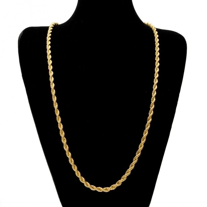 Minimalist Twist Iron Gold Plated Necklace 1 Piece