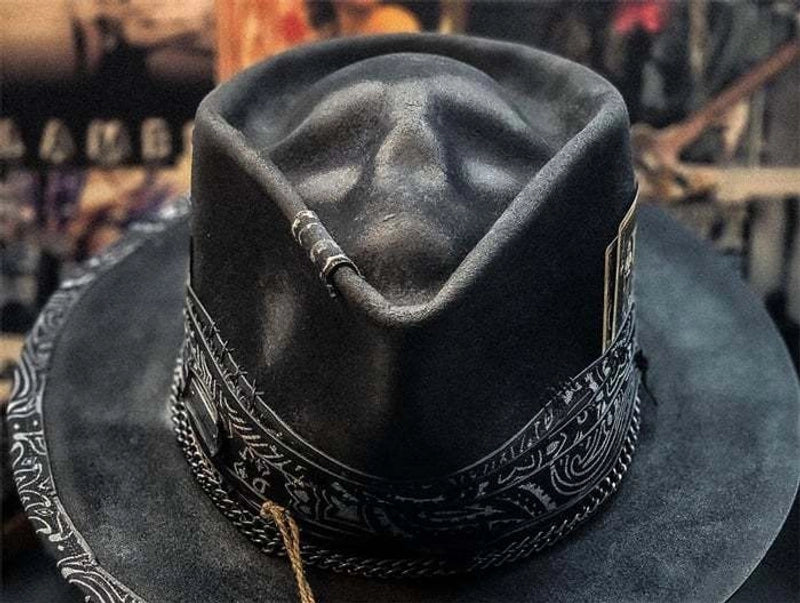 Halloween New sad Reaper Handmade Skull Hat Felt Cowboy Hat Independent Station