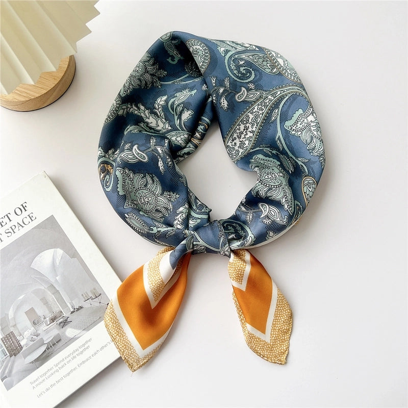 Women's Cartoon Style Cute Minimalist Printing Polyester Printing Silk Scarf
