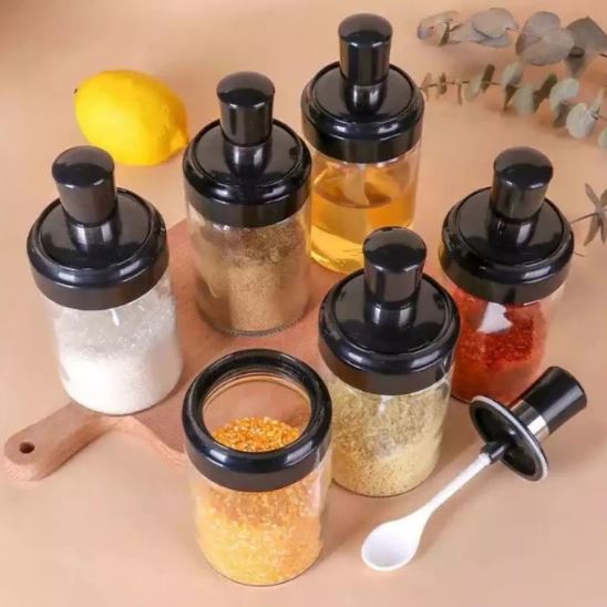 6 Pieces Revolving Spice Jar