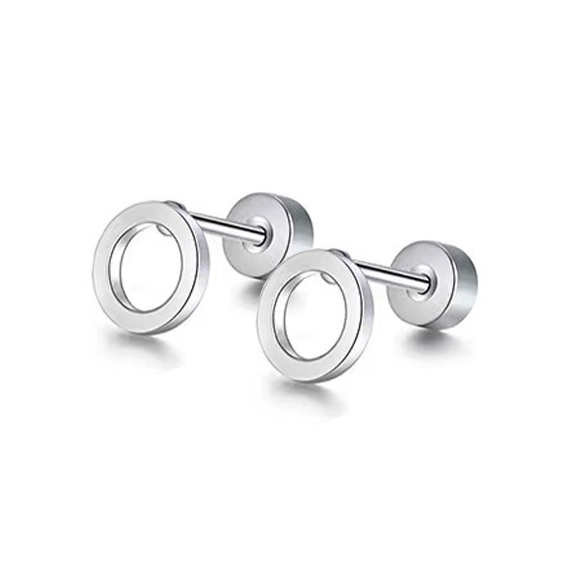 1 Pair Minimalist Moon Heart Shape Plating 304 Stainless Steel 18K Gold Plated Ear Studs