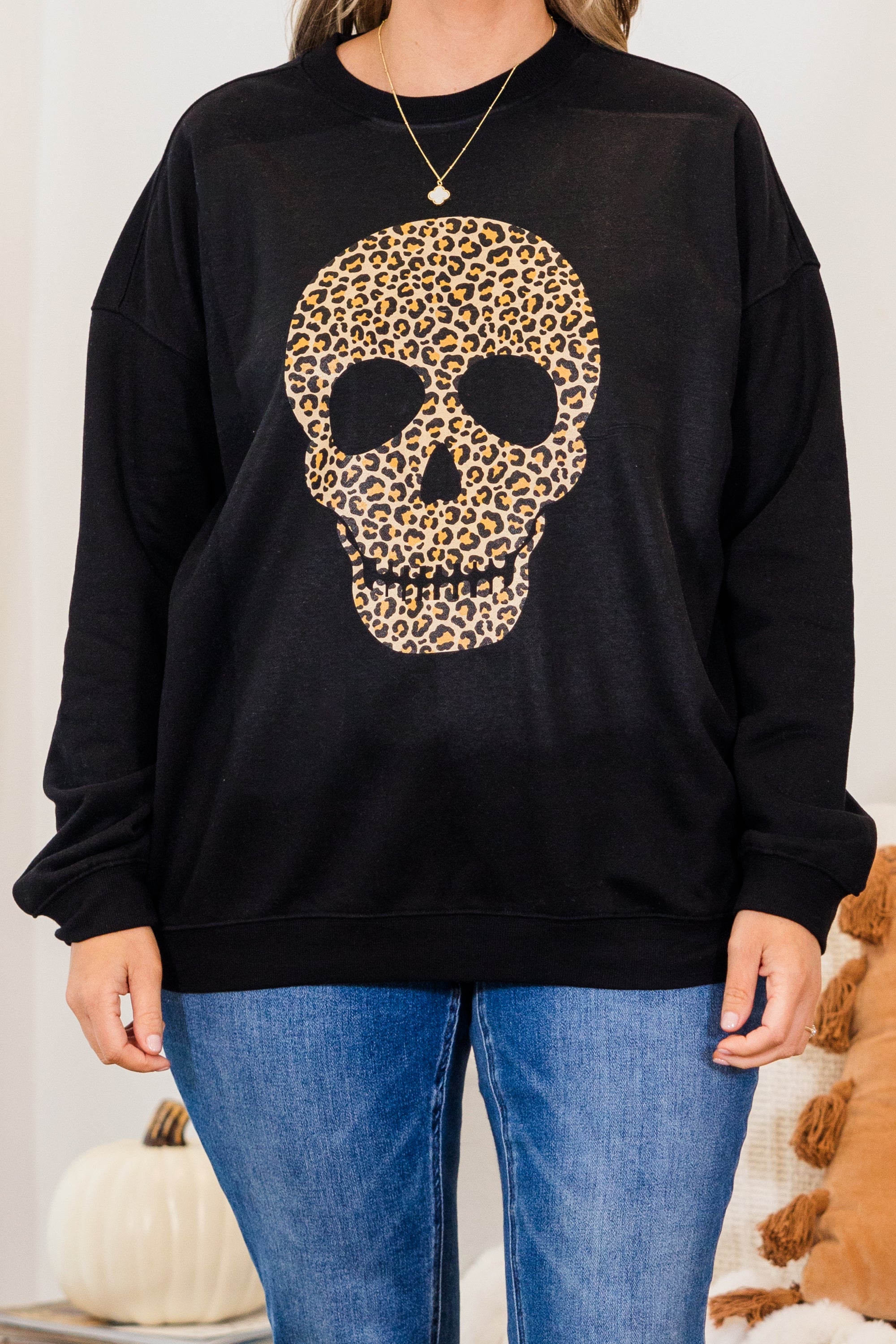 Bone To Be Wild Pullover. Black