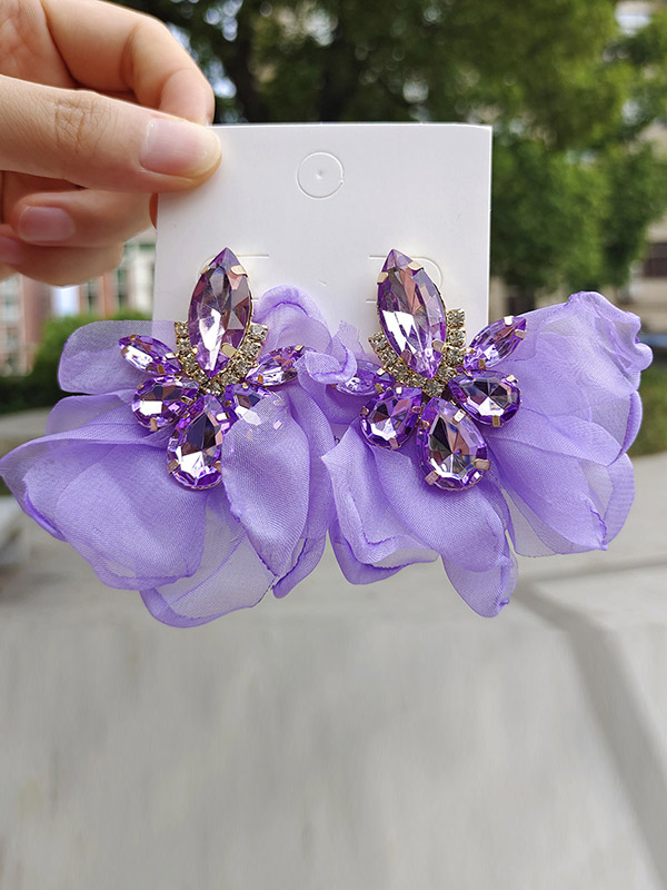 Flower Shape Drop Earrings