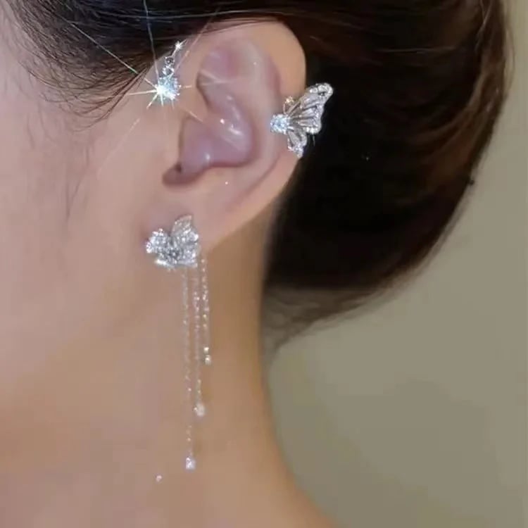 💐2023 HOT SALE💝-BUTTERFLY TASSEL STYLE ZIRCON EARRINGS | PERFECT GIFT🎁