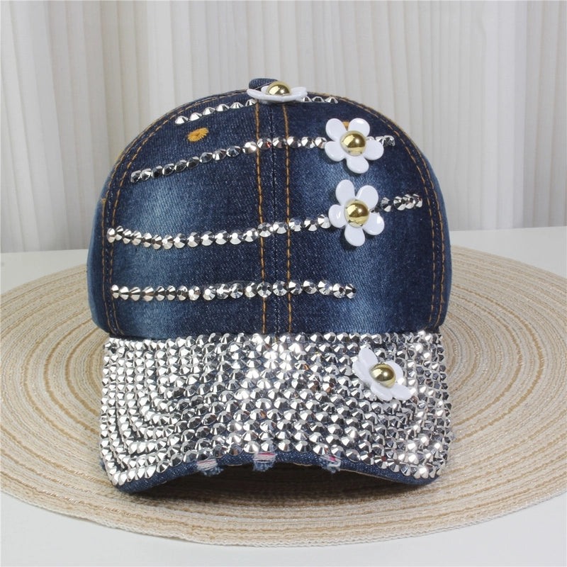 Unisex Streetwear Letter Usa Flower Curved Eaves Baseball Cap