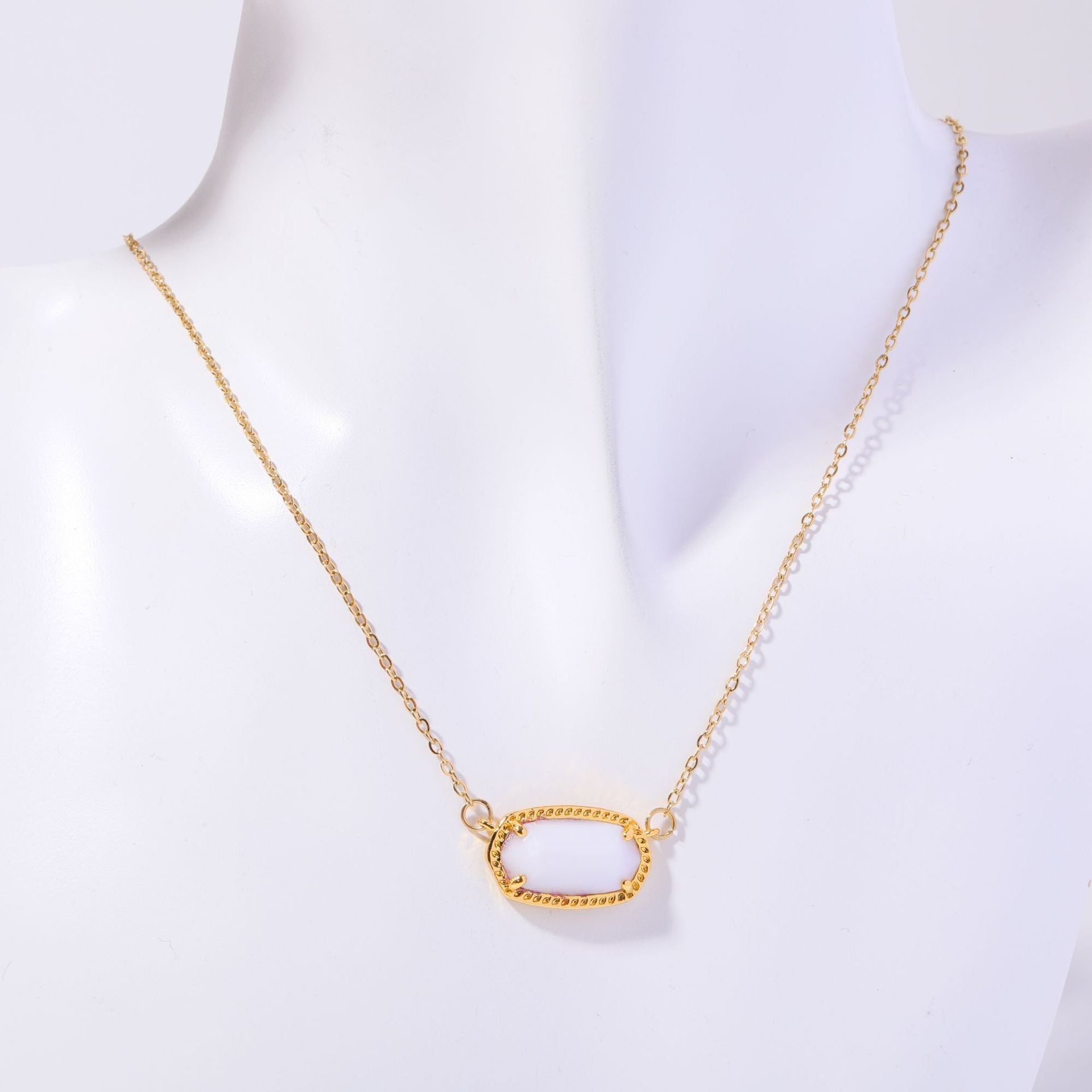 Punk Hexagon Geometric Titanium Steel Electroplating Necklaces