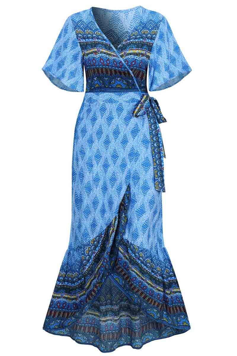 Florcoo Bohemian Printed Midi Dress(3 colors)