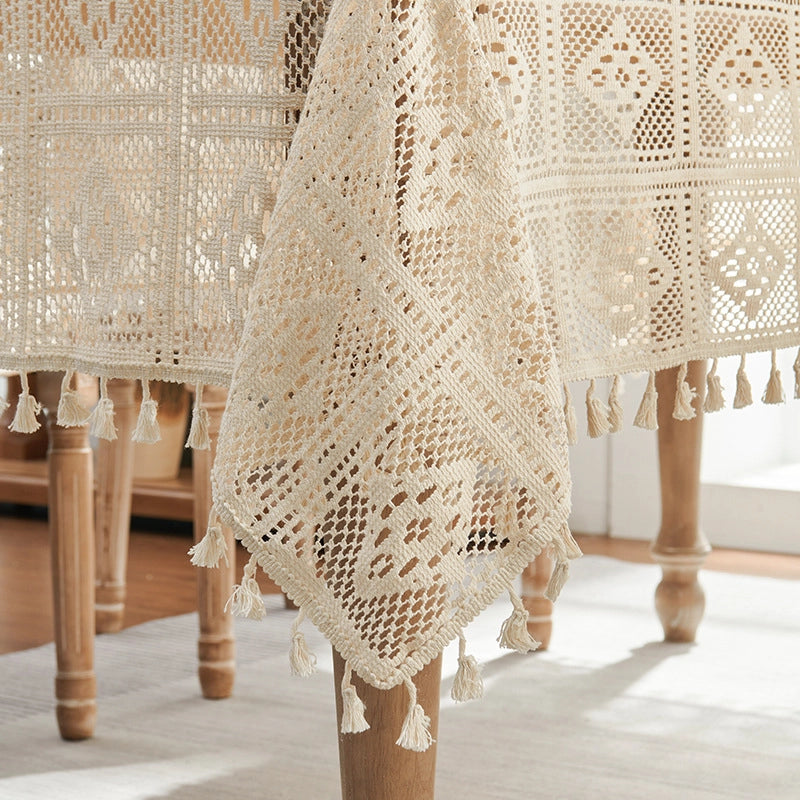 Elegant Plant Lingge Lace Tablecloths