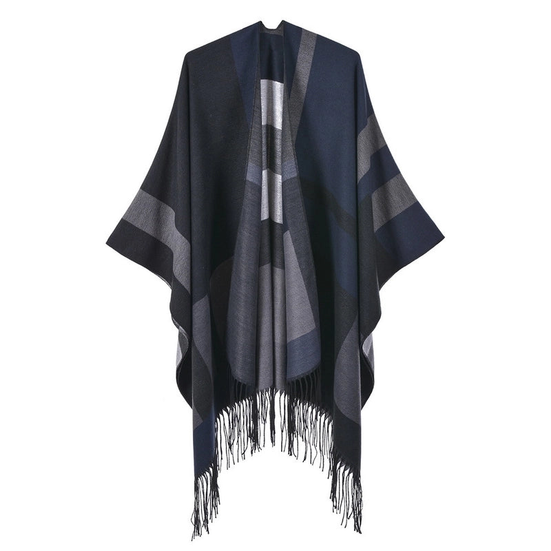 Women's Streetwear Solid Color Imitation Cashmere Tassel Shawl