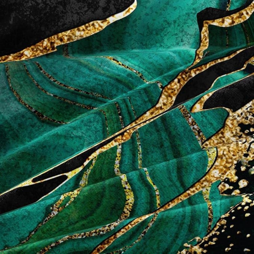Jade Opulent Gold Accent Quilt Cover Set