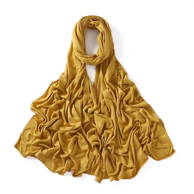 56 Color Optional Jersey Solid Color Mercerized Cotton Scarf Modal Long Scarf Jersey Cover Head Turban