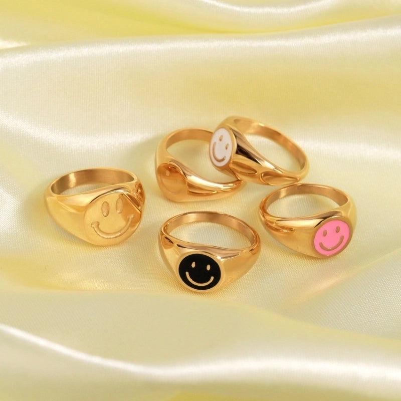 Minimalist Geometric 304 Stainless Steel Rings
