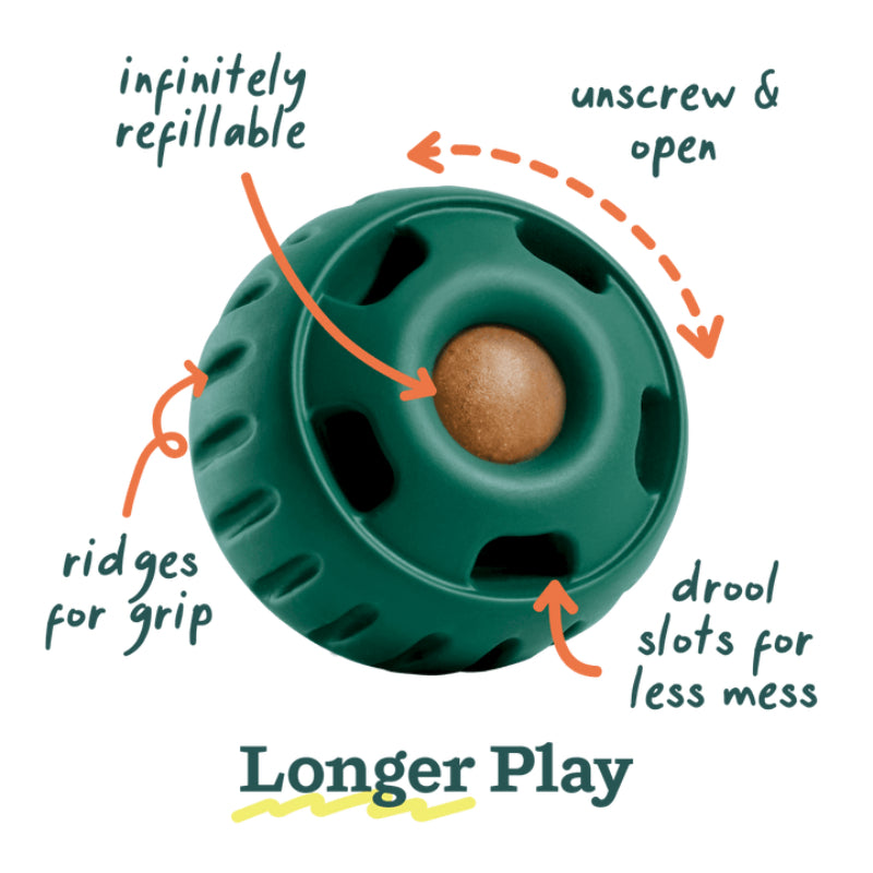 Long Lasting Treat Dispenser Dog Toy With Refill Pops