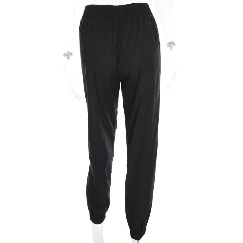 Primary Color Spliced High Waisted Trousers