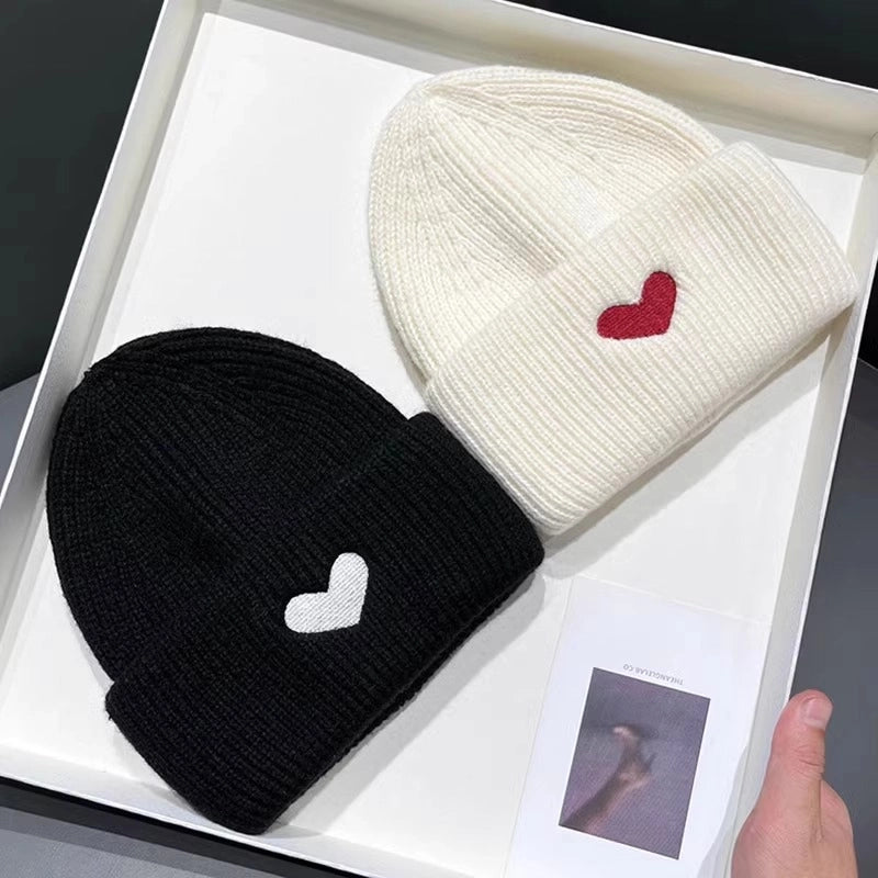 Japanese Sweet Embroidered Lovely Woolen Hat For Women Autumn And Winter Warm Ear Protection Student Online Red Fashion Knitted Hat Fashion