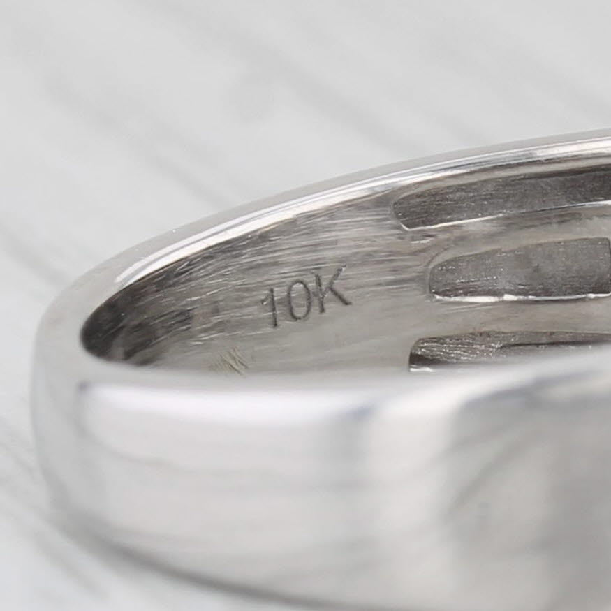 Diamond Wedding Band 10k White Gold Size 8.5 Ring