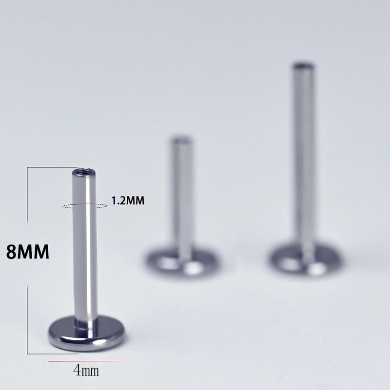 1 Piece Lip Rings Minimalist Solid Color Pure Titanium