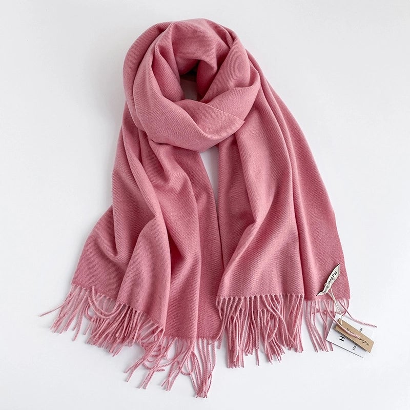 Unisex Casual Basic Solid Color Imitation Cashmere Scarf
